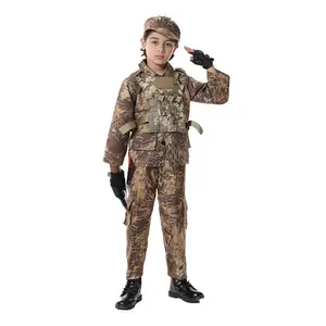 Modische Armeeuniform für Kinder Armee-Soldatenkostüme für Kinder Kids Graduierungsfeier Rollenspiel Halloween-Bekleidung