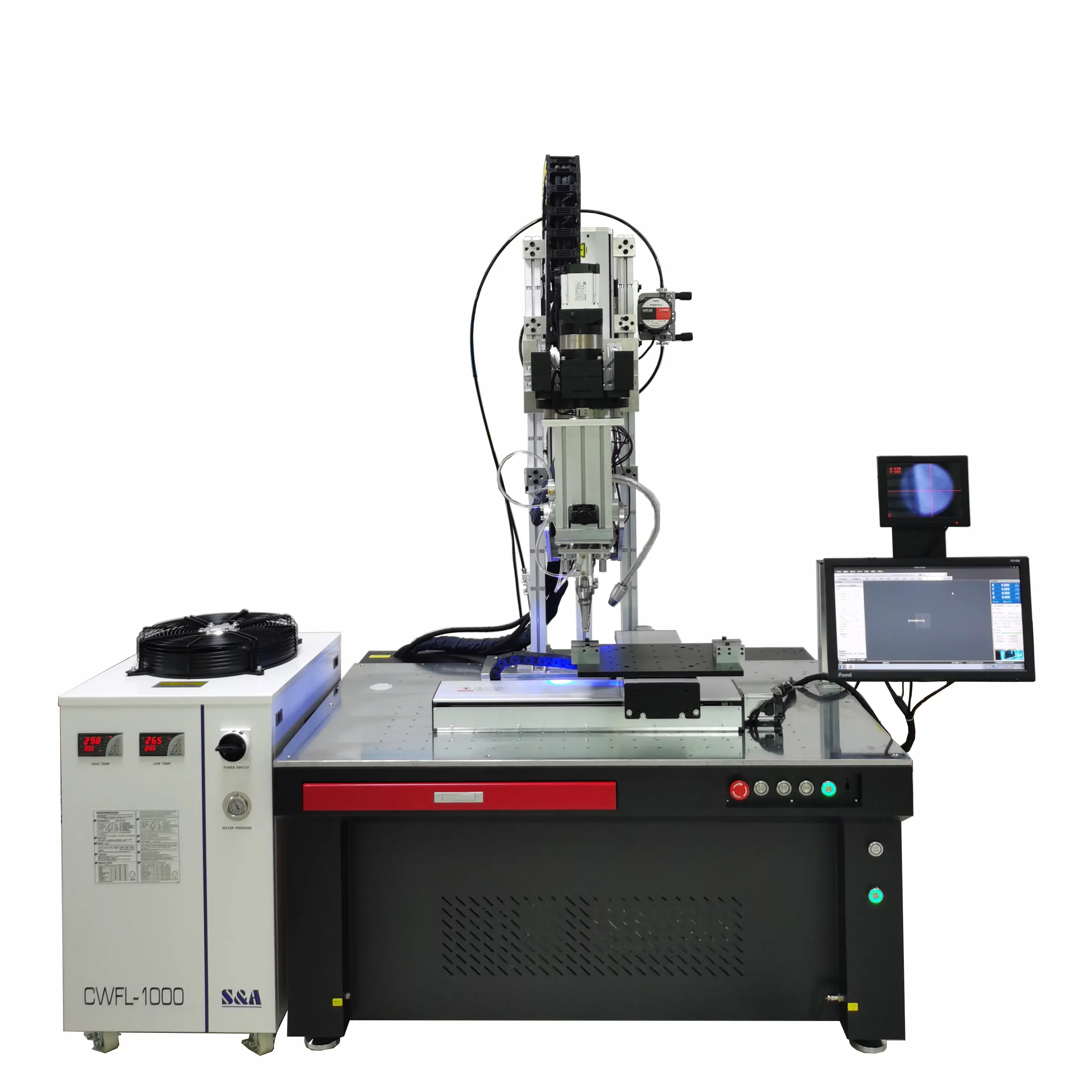 Optical fiber continuous four-axis aluminum stainless steel copper iron 1500W 2000W 3000W cnc automatic laser welding machine