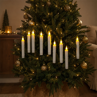 Bougie chauffe-plat à piles scintillante pour arbre de Noël suspendu, pour une décoration intérieure chaleureuse et douillette, et un ornement romantique pour les soirées de Noël et les rendez-vous galants