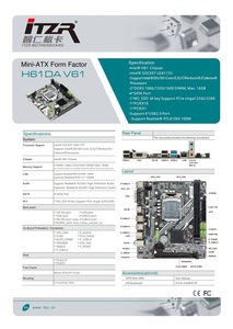 Carte mère M.2 NVME H61 DDR3 LGA 1155, chipset pour ordinateur de bureau, carte mère MATX pour la 2e/3e génération de cartes mères H61 - Product Image 3