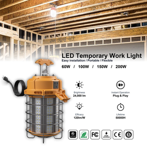 ไฟ LED สำหรับงานก่อสร้างแบบเชื่อมต่อได้ UL ETL CE 18AWG 120Lm/W 60W 100W 150W 200W สำหรับใช้ในสถานที่ก่อสร้าง - Product Image 4