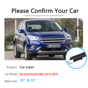 Per <span class=keywords><strong>Ford</strong></span> <span class=keywords><strong>KUGA</strong></span> 2013 ~ 2019 Mk2 2014 2015 2016 2017 2018 Auto Tergicristallo Lame di Fuga Finestra Anteriore Parabrezza Parabrezza accessori Per auto - Product Image 2