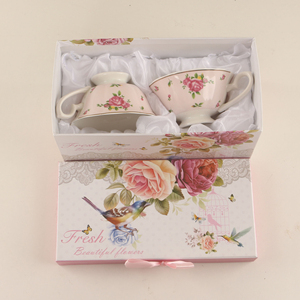Coffret cadeau, nouvelle tasse à thé en porcelaine, ensembles de tasses vintage pour <span class=keywords><strong>café</strong></span> et thé - Product Image 2