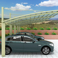Cochera de Aluminio Tipo Cantilever con Diseño Moderno para Entrada de Vehículos y Área de Estacionamiento de Villas