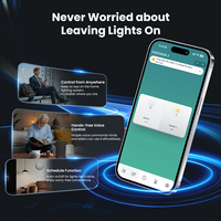 Interrupteur mural intelligent GIRIER Tuya Smart Home EU, sans fil neutre requis, verre trempé 2.5D, tactile, ZigBee