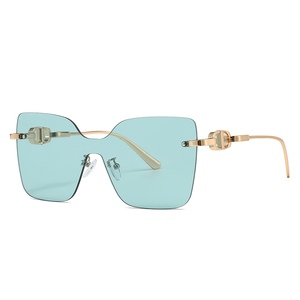 2024 Gafas Para Hombre De Sol Oversized <b>Retro</b> Gradient Vintage Rimless Fashion Shades for Women - Product Image 2
