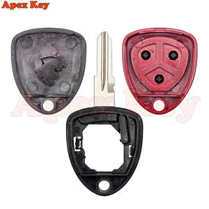 Coque de clé à distance de remplacement neuve de haute qualité, 3 boutons, rouge, ABS, avec démarrage à distance pour Ferrari F430, lame non taillée, logo - Product Image 2