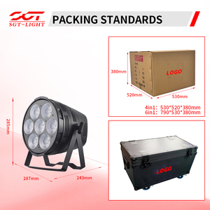 <span class=keywords><strong>Luz</strong></span> LED Par de Aluminio 350W Blanco Cálido/Frío 2 en 1 DMX512 COB de Superficie 7 Ojos para Escenario, Bodas y Eventos DJ - Product Image 2