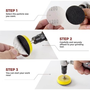 Disques de ponçage auto-agrippants en oxyde d'aluminium de 2 pouces, grain 1200, sans trou, <span class=keywords><strong>pour</strong></span> ponceuses orbitales et perceuses, personnalisables OEM - Product Image 5