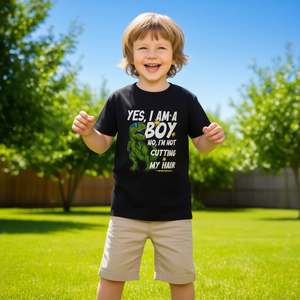 Sí, soy un niño, no me corto el pelo, camiseta de dinosaurio - Product Image 3