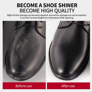 Luxury Carnauba Wax Care Black <strong>Red</strong> White Liquid <strong>Shoe</strong> <strong>Polish</strong> with White Sponge Applicator - Product Image 3