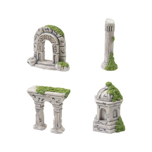 Miniature di Ruine Romane Antiche in Resina, Colonne, Archi e Cancelli per Micro Paesaggi, Decorazioni Fai-da-Te per Giardini delle Fate - Product Image 5