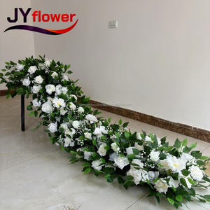 <span class=keywords><strong>Guirlande</strong></span> de chemin de table de <span class=keywords><strong>mariage</strong></span> en soie avec arrangement de boule de fleur de rose artificielle longue durée pour la décoration de pièce maîtresse - Product Image 2