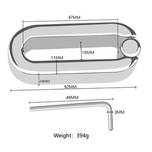 2024 Edelstahl-Ballgewicht-<span class=keywords><strong>Stretcher</strong></span> Scrotum Rechteck schwerer Hund Ring Metall-<span class=keywords><strong>Sex</strong></span>-Spielzeug für Männer - Product Image 6