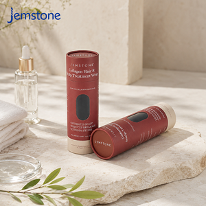 Custom Design Round Cylinder Tube Packaging <b>Box</b> for Hair Care Treatment Packaging Rigid Recyclable Paper Tube with Window - Product Image 5