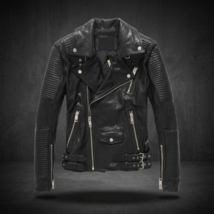 Veste de motard en cuir sur mesure inspirée de la Culture classique de la moto - Product Image 3