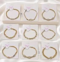Bracelet en or plaqué Xuping avec pendentif en perle CZ pour femmes, bracelet élégant et raffiné, bracelet extensible réglable