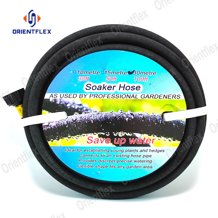 10M 15M 20M 75Ft 150 Ft 100Ft Subsurface Flat Garden Soaker Hose With Adaptors