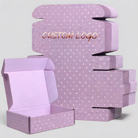 Boîte d'emballage d'usine la plus vendue, boîte d'expédition personnalisée avec logo, boîte postale en carton ondulé rose imprimée avec logo, fabriquée à Guangzhou