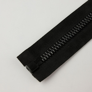 <span class=keywords><strong>Fermeture</strong></span> éclair noire à dents grossières en résine pour veste matelassée, <span class=keywords><strong>fermeture</strong></span> éclair de poche pour vêtements - Product Image 3