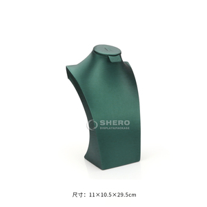 Busto de maniquí de MDF premium con cubierta de PU para exhibición de collares, para joyerías y marcas, pedido al por mayor, tamaño personalizado - Product Image 3