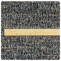 Tissu en bouclette sergé à chevrons 100 % polyester teint en masse pour gilet, jupe, manteau et vêtements d'extérieur pour femme – Plusieurs couleurs disponibles