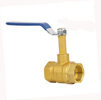 Robinet à boisseau sphérique en laiton à tige haute DN15-DN50 PN16 à passage plein haute température pour CVC, climatisation, eau réfrigérée, certifié WRAS CE ISO, zéro fuite