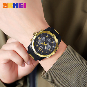 Skmei Digital Watch Men Rubber Strap 50M Water Resistant Dual Time Display Sport Wristwatch - Product Image 4