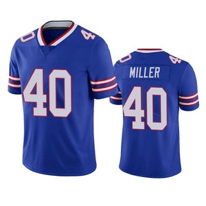 2024 Maillots de football américain pour hommes Respirant Plus Size 17 Josh Allen 0 Keon <span class=keywords><strong>Coleman</strong></span> 40 Von Miller 12 Jim pour Kelly 88 Dawson - Product Image 5