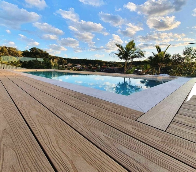 Custom Length Square Waterproof Low MOQ WPC Garden Terrace Decking for Wholesale