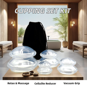 Kit de ventouses en silicone personnalisable OEM pour thérapie anti-cellulite, ventouses à aspiration pour le <span class=keywords><strong>corps</strong></span> et le visage, produit de <span class=keywords><strong>massage</strong></span> - Product Image 2