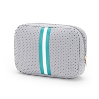 OEM Neopren Kosmetiktasche Wasserdicht Individuell Hübsche Gurtband-Verzierung Praktischer Organizer Täglicher Gebrauch Tragbare Make-up-Tasche