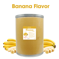 Essence aromatique en poudre de banane de qualité alimentaire en fût de papier de 25 kg pour boulangerie, boissons, crème glacée, pain, biscuits