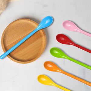 Cuillère à glace biodégradable en amidon de maïs à long manche, écologique et jetable - Product Image 2