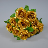 Fleur de luxe dorée en or rose faite à la main grande idée cadeau de mariage pour maman femme