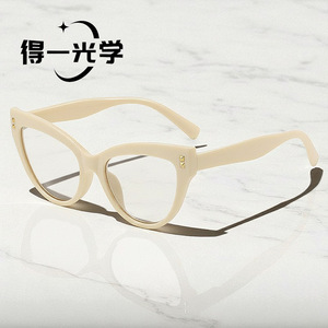 Montures de lunettes œil-de-chat, monture intégrale, verres PC, protection anti-lumière bleue, unisexe - Product Image 4