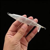 Leurre de pêche OEM 12,5 cm / 13,7 g, nouveau leurre bionique crocodile pour pêche à la traîne, avec corps en ABS et queue en PVC, couleur naturelle, DIY