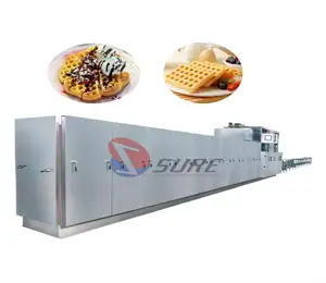 Automatische weiche Waffelherstellungsmaschine Produktionslinie Waffelmaschine