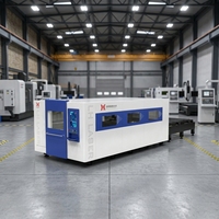 Machine de découpe laser à fibre de haute sécurité 3000w 6000w pour l'acier inoxydable avec couvercle de protection