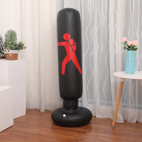 Sac de frappe gonflable en PVC durable personnalisable de 160 cm pour l'entraînement à domicile, cible de boxe avec logo