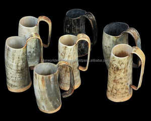 Fait à la main corne de boeuf de buffle pour vin bière aspect antique verres corne tasse disponible au prix de gros de l'Inde - Product Image 6