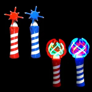 Großhandel Light Up Orbiter Spinning Wand Regenbogen Spin Toy Handheld Zauberstab Neuheiten Geschenk Kinder Geburtstags feier