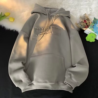 Sudadera con Capucha de Poliéster y Algodón de Alta Calidad con Logo Gráfico en Relieve e Impresión 3D, Unisex y Oversized, en Oferta