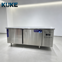 Table de travail réfrigérée professionnelle en acier inoxydable pour cuisine d'hôtel et restaurant