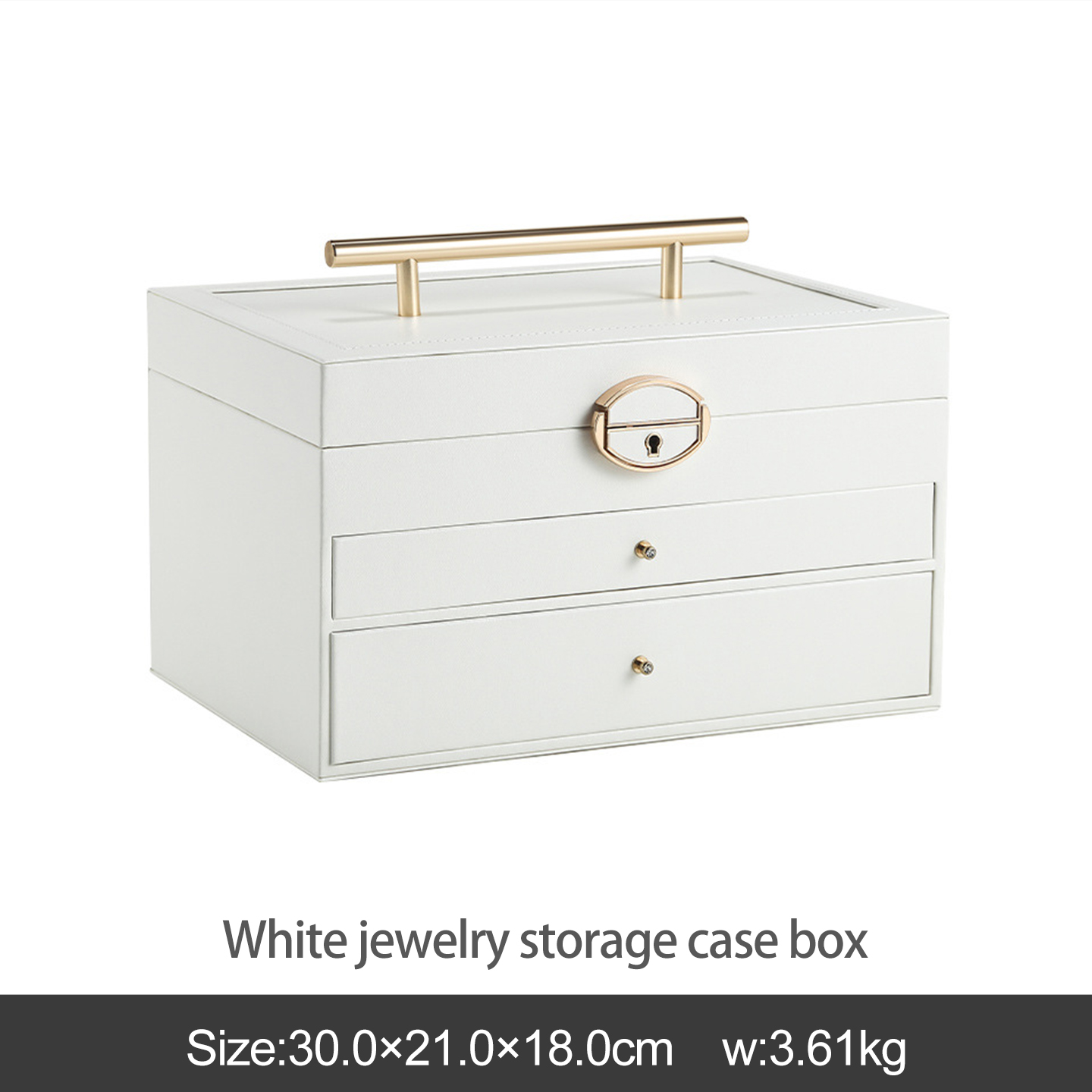 White jewelry storage case box