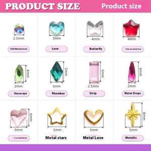 Perceuse <span class=keywords><strong>dentaire</strong></span> 3D ornement de <span class=keywords><strong>diamant</strong></span> en cristal transfrontalier outils de bricolage différentes formes couleur Kit de gemmes dentaires pour bijoux de dents - Product Image 4