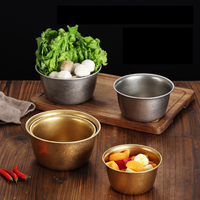 Piring Kecil Emas Stainless Steel Grosir, Mangkuk Celup Food Grade untuk Saus, Selai, Sushi, Sup, Bumbu, Sajian Selada
