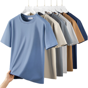 T-shirt da <span class=keywords><strong>uomo</strong></span> in jersey 100% cotone Supima, personalizzabile su entrambi i lati con ammoniaca, 220gsm, stampa digitale, antipiega, ecologico - Product Image 1