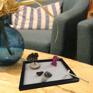 Mini ensemble cadeau de jardin de roche japonaise, décoration de bureau de maison, <span class=keywords><strong>Kit</strong></span> de sable de jardin Zen - Product Image 3