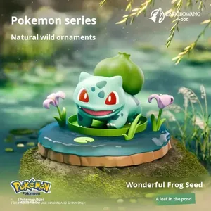Ensemble d'ornements à thème naturel Pokémon authentiques, figurines Pikachu, figurines d'action de style anime de haute qualité, cadeaux mignons pour les fans - Product Image 2